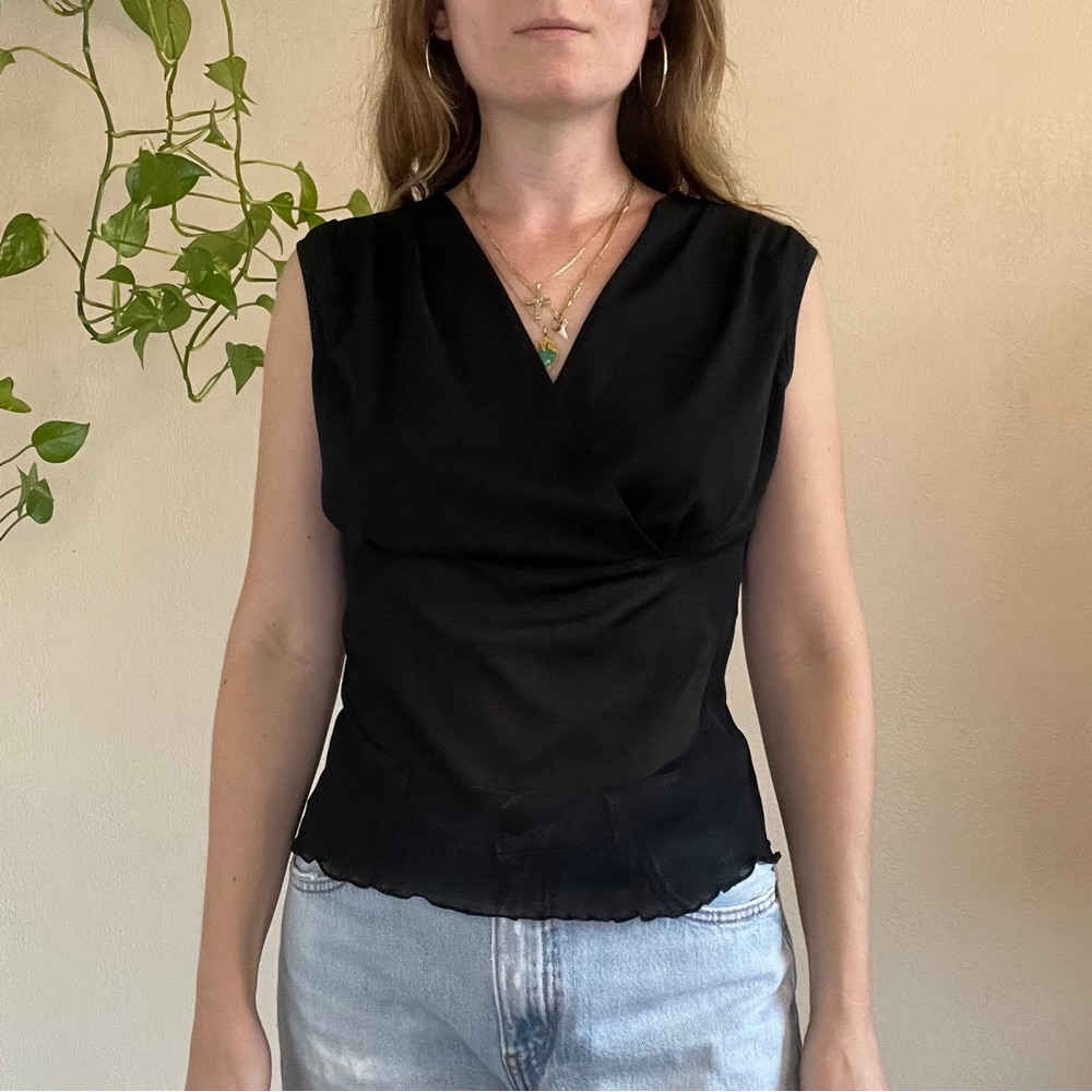 Y2K Bisou Bisou Sheer Mesh Tank